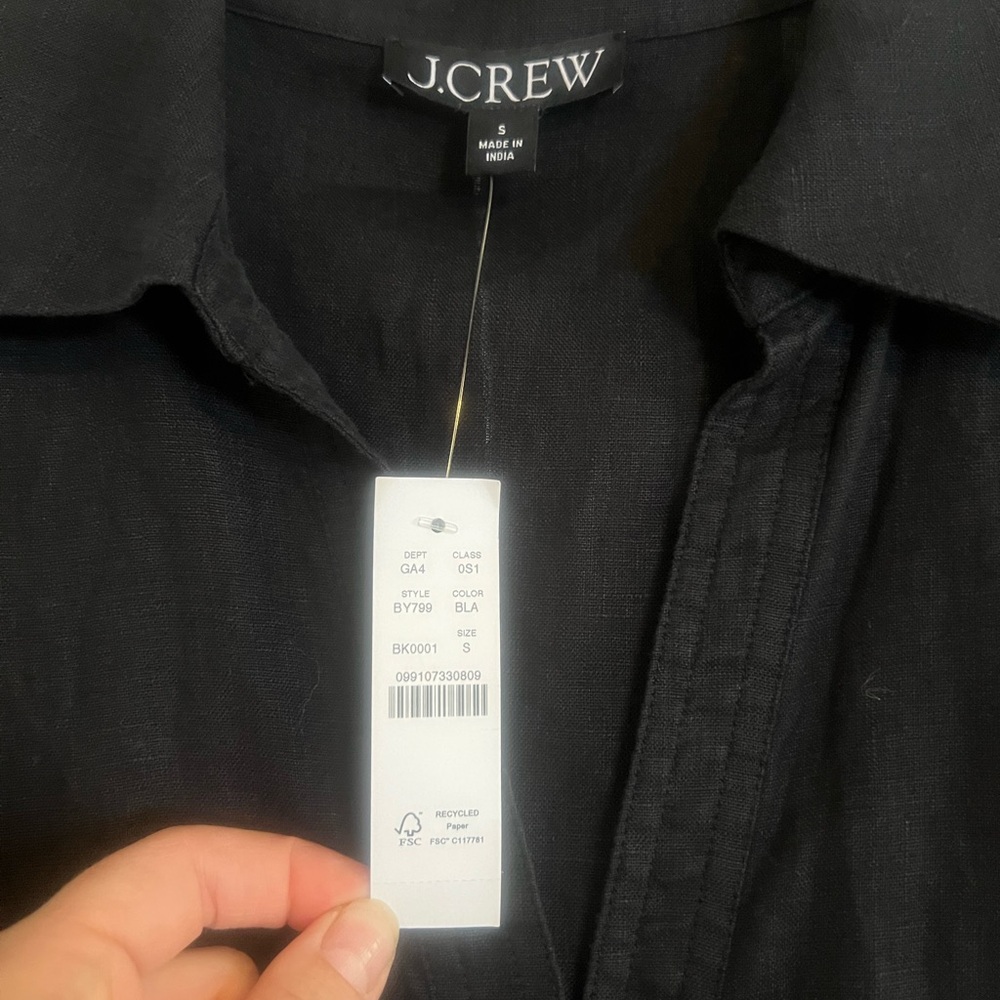 J. Crew Classic Black Blouse